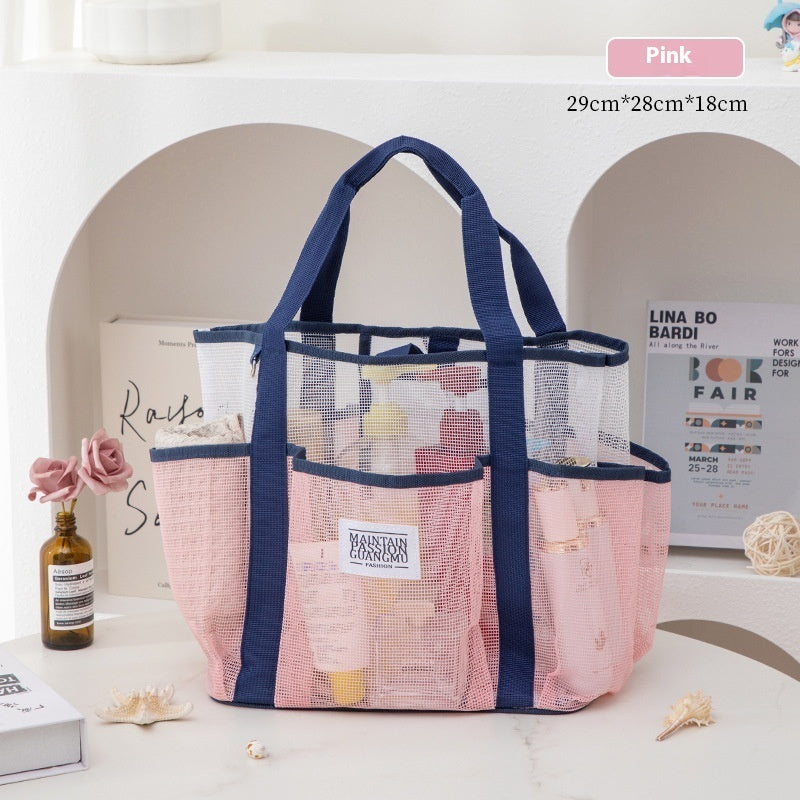 Mesh Cosmetic Large Capacity Bath Wash Beach Bag - 17 day delivery time