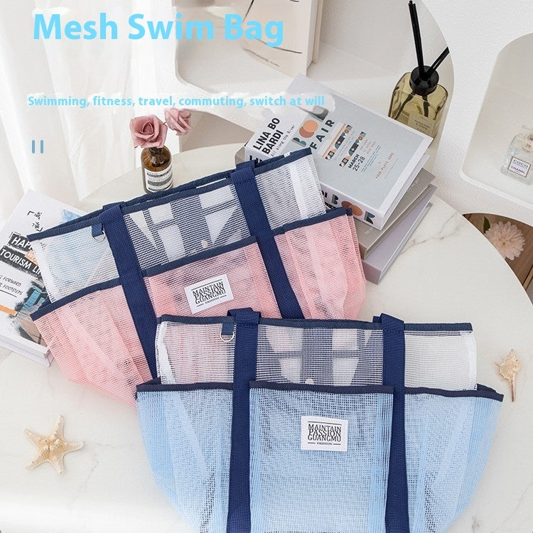 Mesh Cosmetic Large Capacity Bath Wash Beach Bag - 17 day delivery time