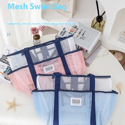 Mesh Cosmetic Large Capacity Bath Wash Beach Bag - 17 day delivery time