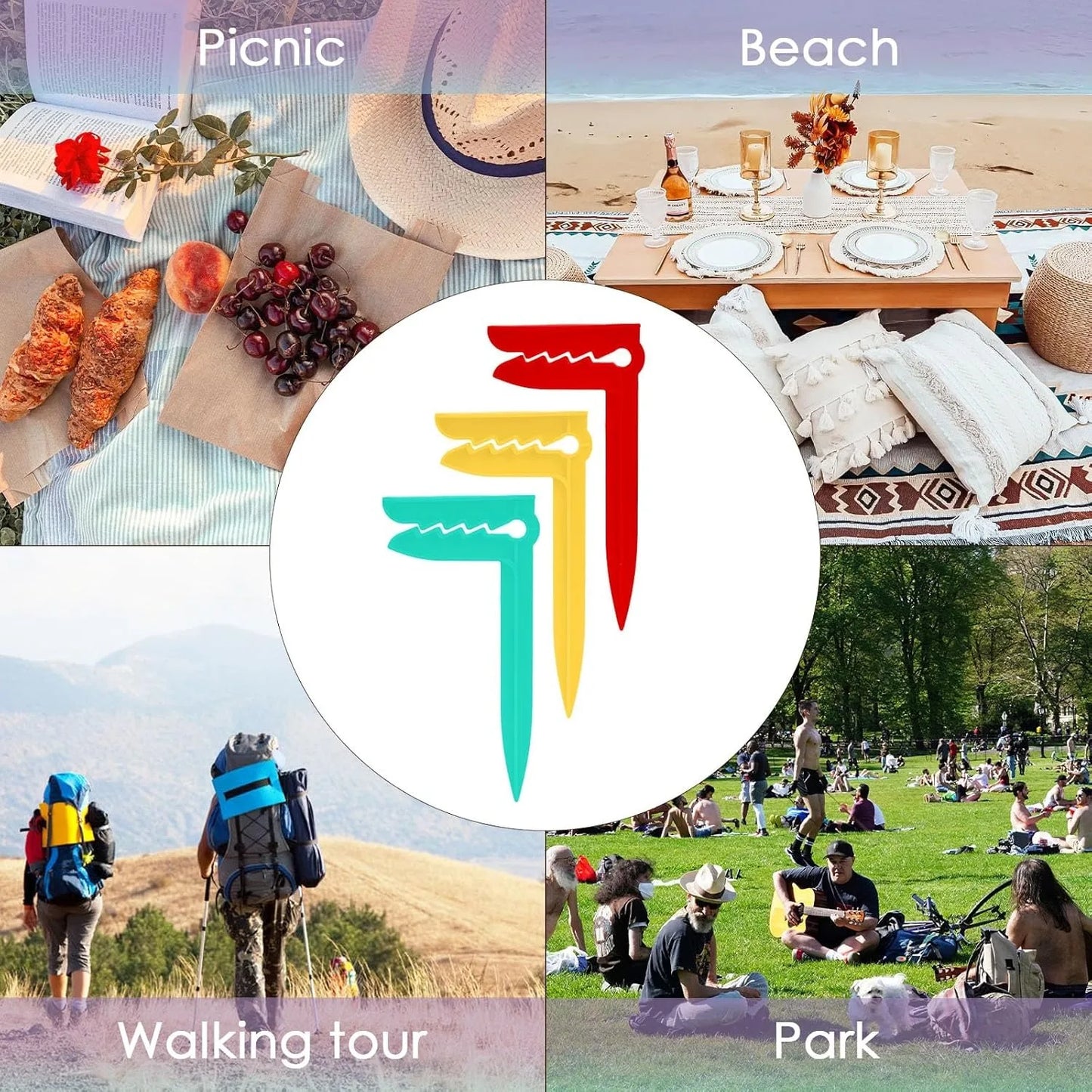 Beach Towel Anchor Stakes