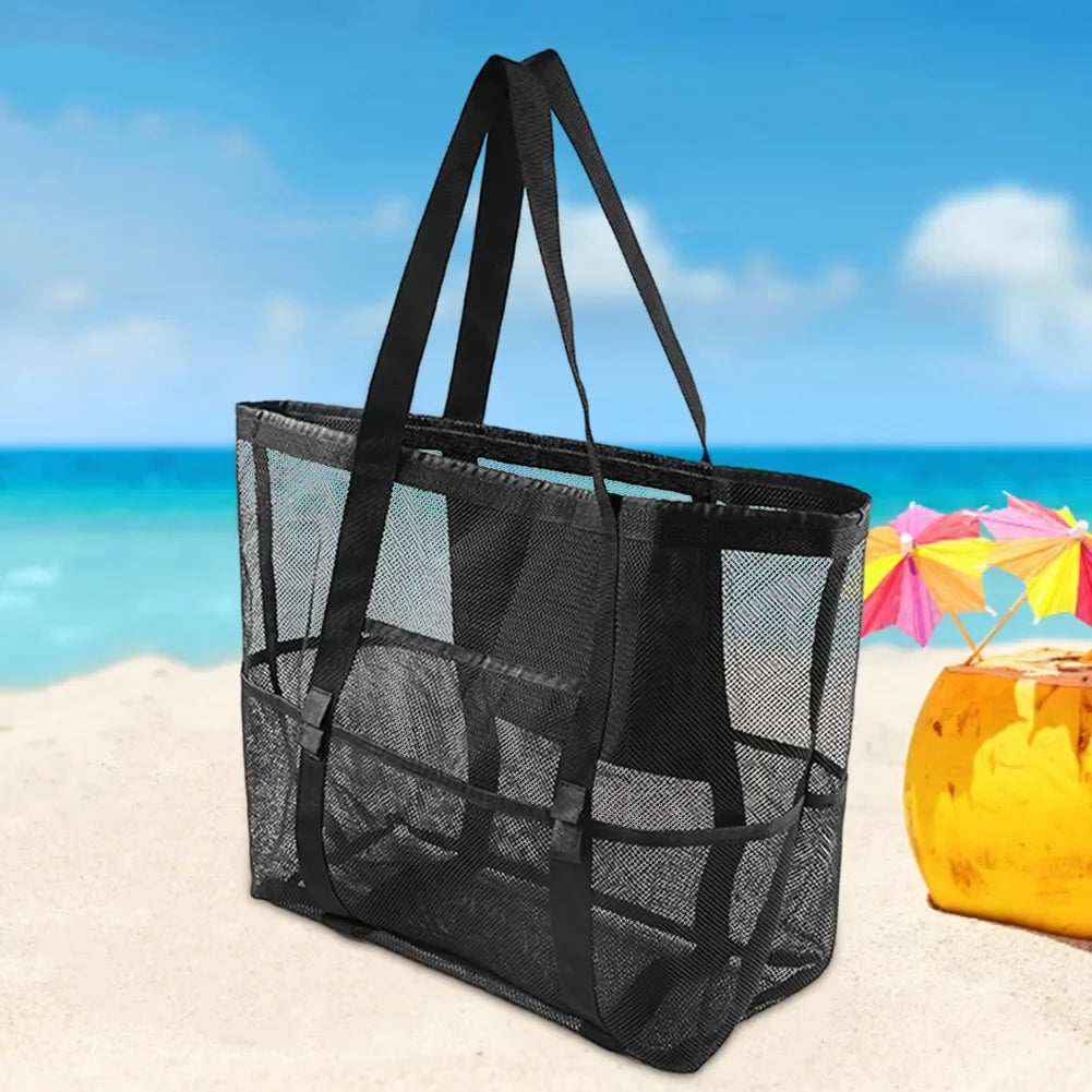 Portable Mesh Beach Bag – Toy & Towel Storage for Kids and Families