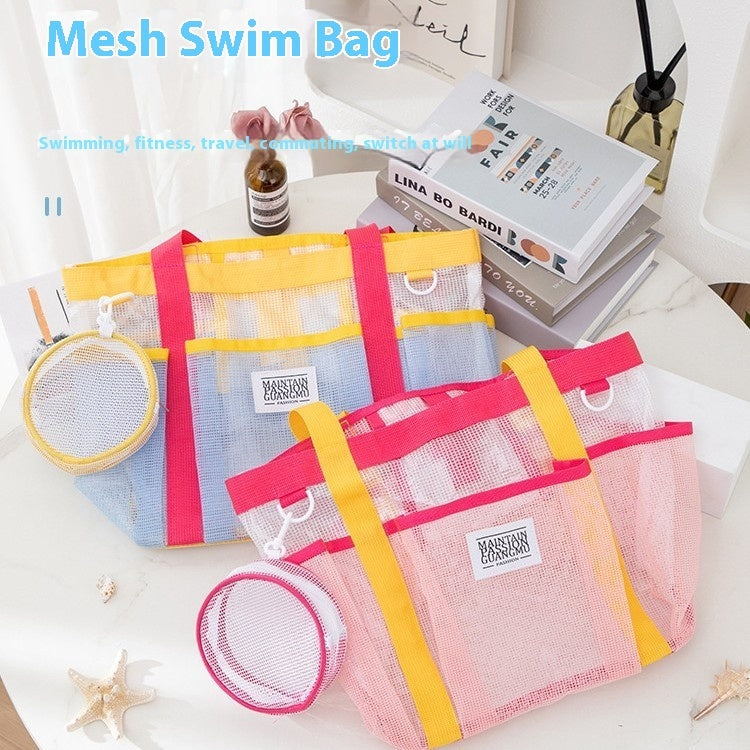 Mesh Cosmetic Large Capacity Bath Wash Beach Bag - 17 day delivery time